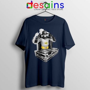 DJ The Dark Knight Navy Tshirt Funny Batman DJ Tee Shirts S-3XL