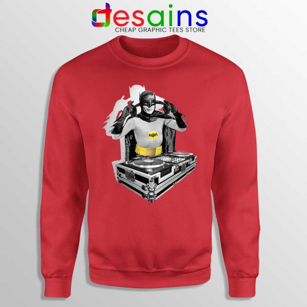 DJ The Dark Knight Red Sweatshirt Funny Batman DJ Sweaters