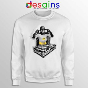 DJ The Dark Knight White Sweatshirt Funny Batman DJ Sweaters