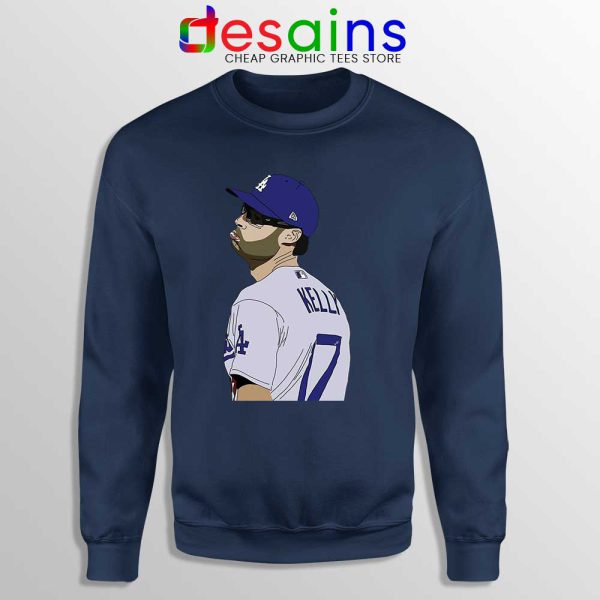 Dodgers Joe Kelly Pout Navy Sweatshirt Los Angeles Dodgers MLB