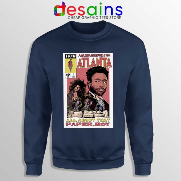 Donald Glover Amazing Adventures Navy Sweatshirt Childish Gambino