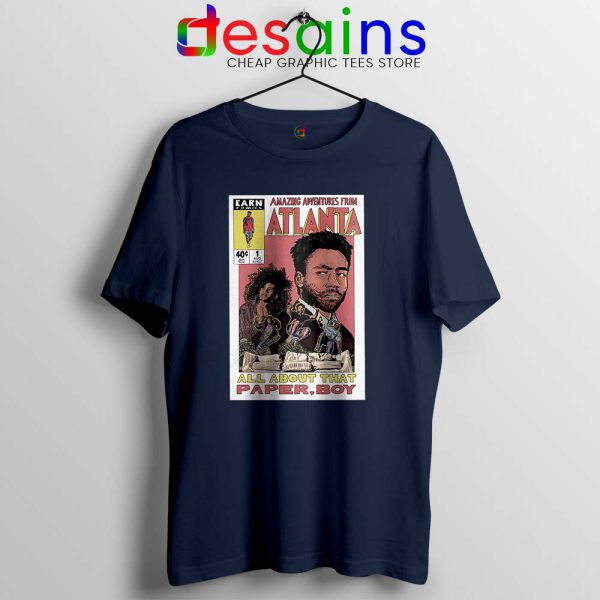 Donald Glover Amazing Adventures Navy Tshirt Childish Gambino Tees