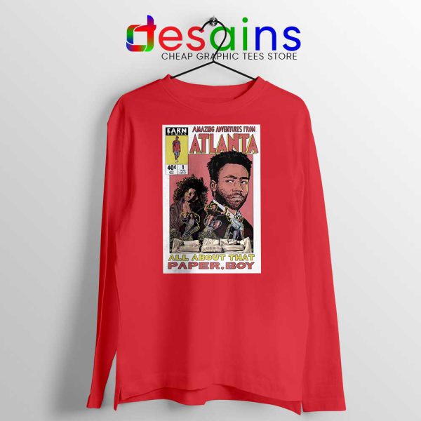 Donald Glover Amazing Adventures Red Long Sleeve Tee From Atlanta