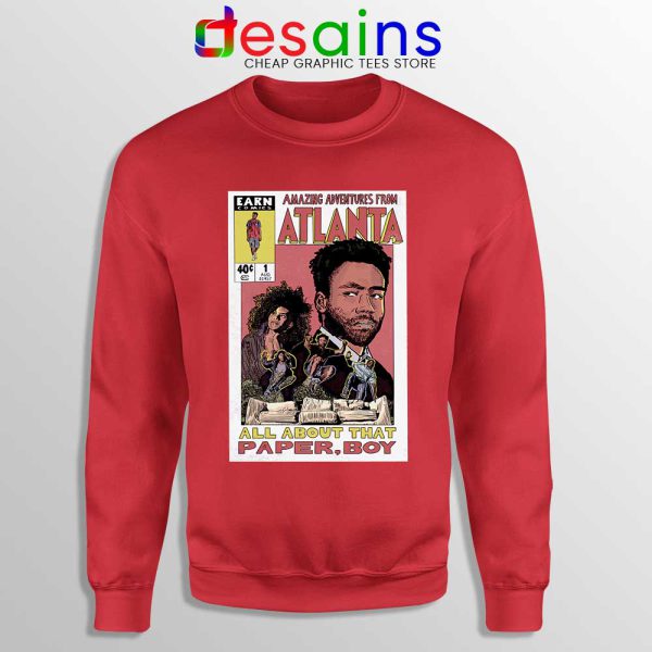 Donald Glover Amazing Adventures Red Sweatshirt Childish Gambino