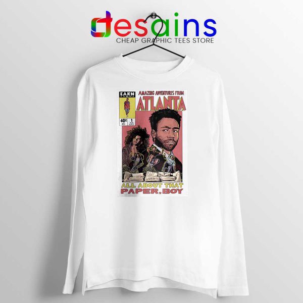 Donald Glover Amazing Adventures White Long Sleeve Tee From Atlanta