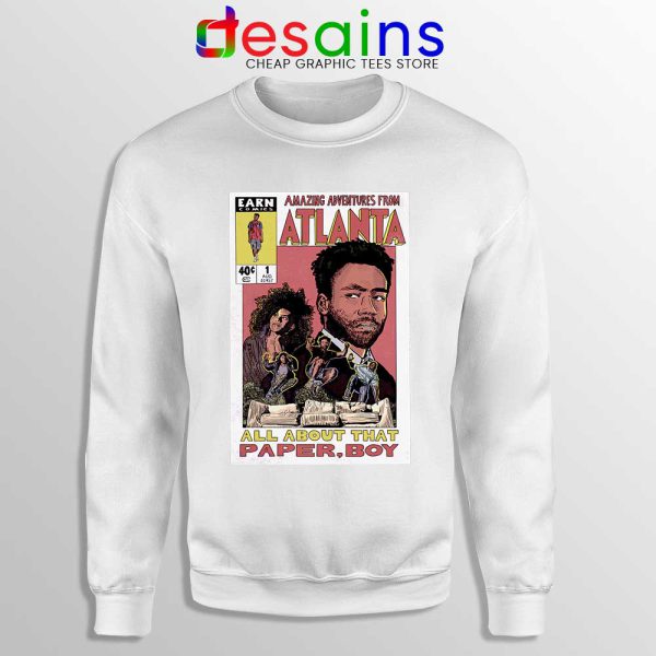 Donald Glover Amazing Adventures White Sweatshirt Childish Gambino