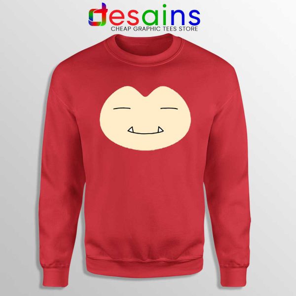 Face Snorlax Pokemon Go Red Sweatshirt Cute Snorlax Sweaters