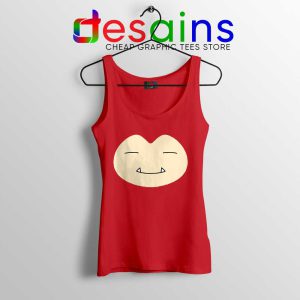 Face Snorlax Pokemon Go Red Tank Top Cute Snorlax Tops S-3XL