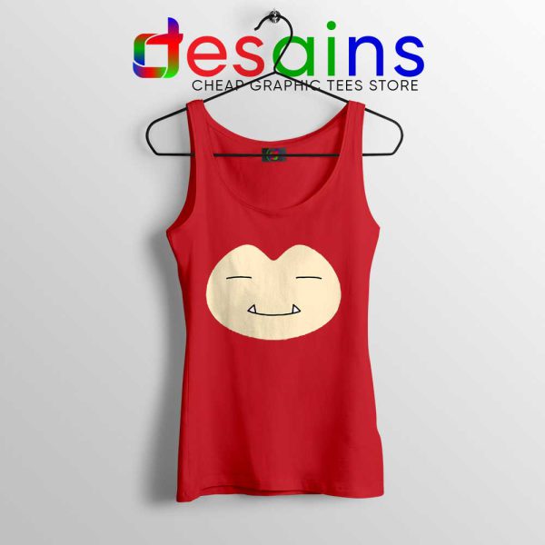 Face Snorlax Pokemon Go Red Tank Top Cute Snorlax Tops S-3XL