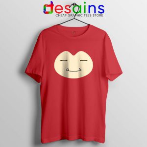 Face Snorlax Pokemon Go Red Tshirt Cute Snorlax Tee Shirts Game