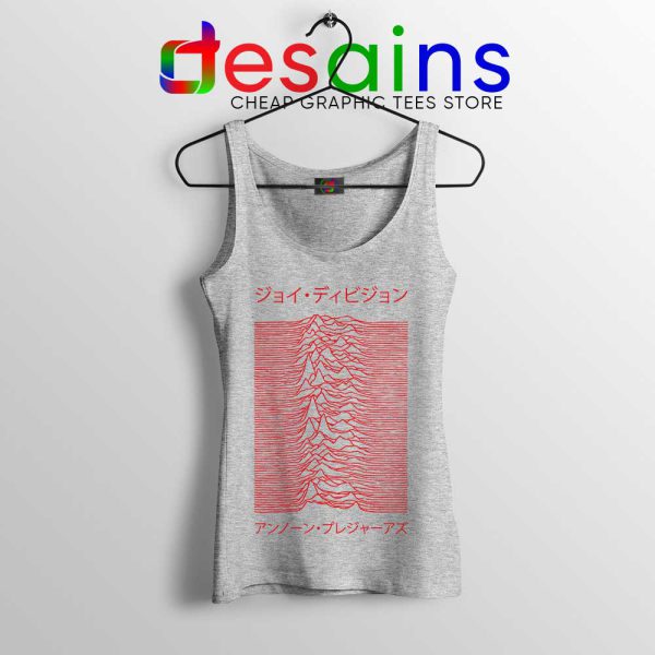 Japanese Joy Division Sport Grey Tank Top Unknown Pleasures Tops Shirts