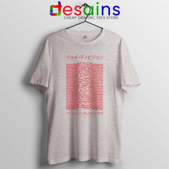 Japanese Joy Division Sport Grey Tshirt Unknown Pleasures Tee Shirts S-3XL