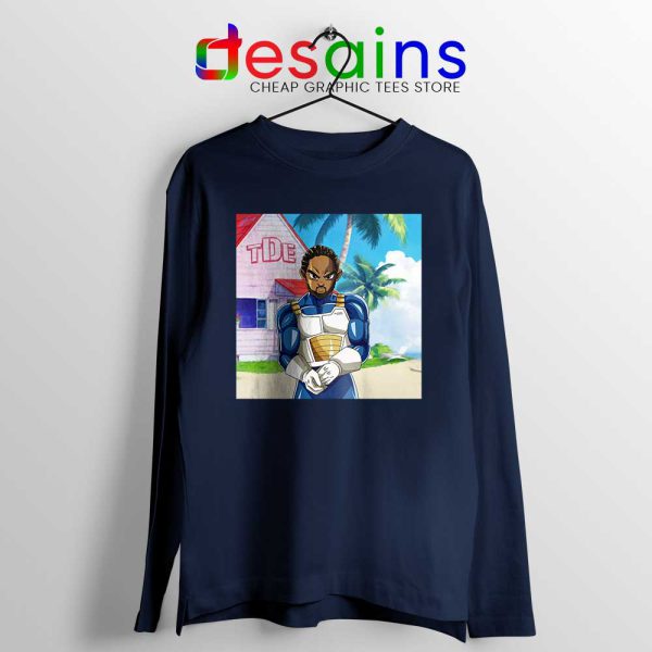 Kendrick Lamar Zenkai Navy Long Sleeve Tee Hip Hop's Dragon Ball T-shirts