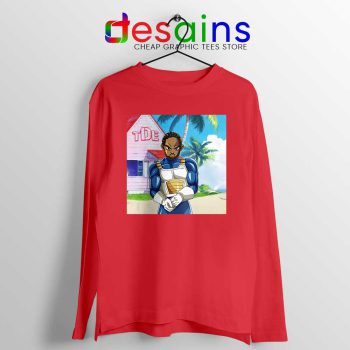 Kendrick Lamar Zenkai Red Long Sleeve Tee Hip Hop's Dragon Ball T-shirts