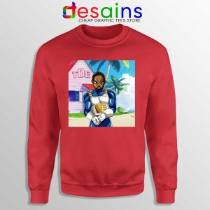 Kendrick Lamar Zenkai Red Sweatshirt Hip Hop's Dragon Ball Sweaters