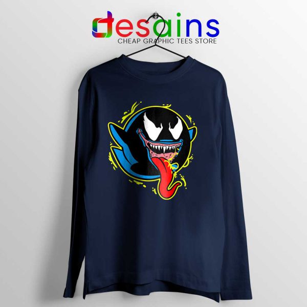 King Boo Venom Navy Long Sleeve Tee Marvel Comics Ghosts T-shirts Long