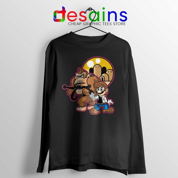 Mario Han Solo Long Sleeve Tee Star Wars Super Mario T-shirts