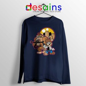 Mario Han Solo Navy Long Sleeve Tee Star Wars Super Mario T-shirts