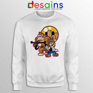 Mario Han Solo White Sweatshirt Star Wars Super Mario Sweaters