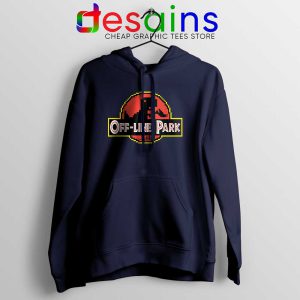 Off Line Park Navy Hoodie Jurassic Park T-Rex Dinosaur Jacket