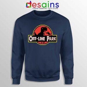 Off Line Park Navy Sweatshirt Jurassic Park T-Rex Dinosaur Sweaters Funny