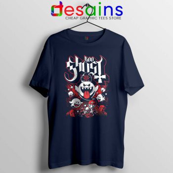 Papa Boo Ghost Navy Tshirt Mario and Yoshi Tee Shirts S-3XL