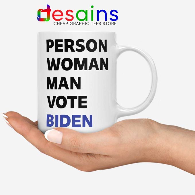 Person Woman Man Vote Biden Mug Vote Blue 2020 Coffee Mugs