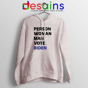 Person Woman Man Vote Biden Sport Grey Hoodie Vote Blue 2020 Jacket