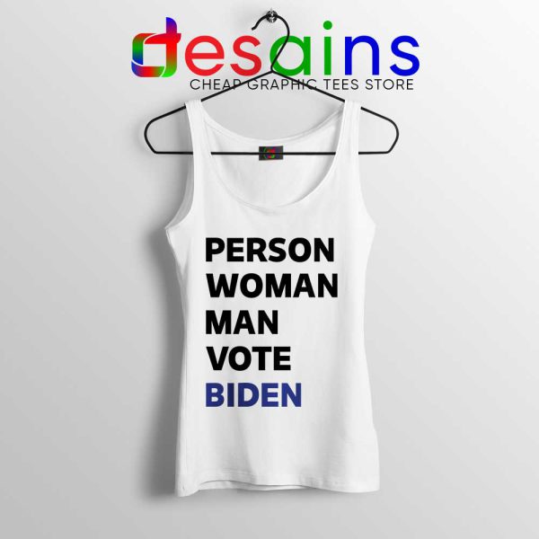 Person Woman Man Vote Biden Tank Top Vote Blue 2020