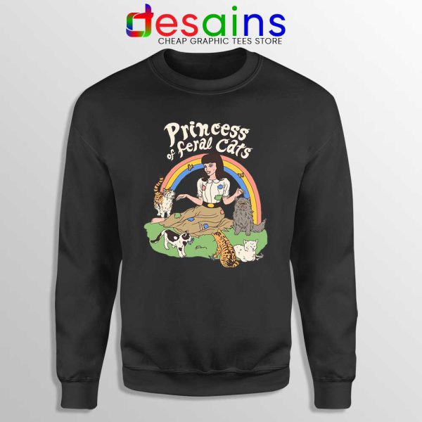 Princess Of Feral Cats Black Sweatshirt Disney Princess Cat Sweaters