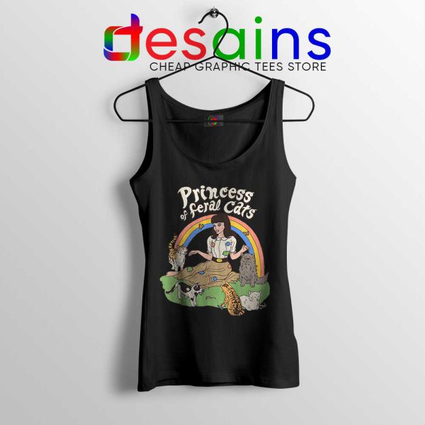 Princess Of Feral Cats Black Tank Top Disney Princess Graphic Tops