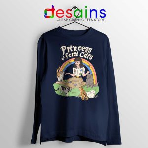 Princess Of Feral Cats Navy Long Sleeve Tshirt Disney Princess