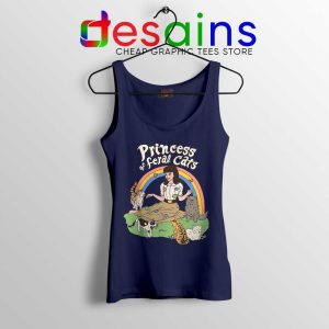 Princess Of Feral Cats Navy Tank Top Disney Princess Graphic Tops