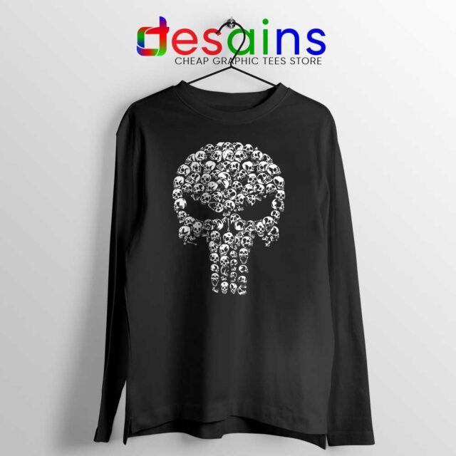 Punisher Skull Symbol Long Sleeve Tshirt Marvel Comics Tees