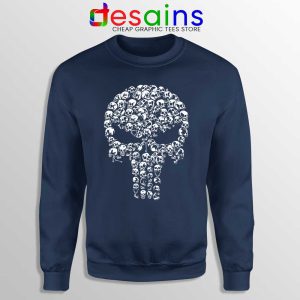 Punisher Skull Symbol Navy Sweatshirt Marvel Comics Sweaters S-3XL