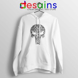 Punisher Skull Symbol White Hoodie Marvel Comics Jacket Hoodies