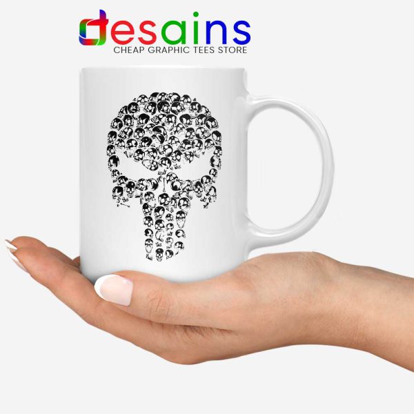 Punisher Skull Symbol White Mug Marvel Comics Coffee Mugs 11oz