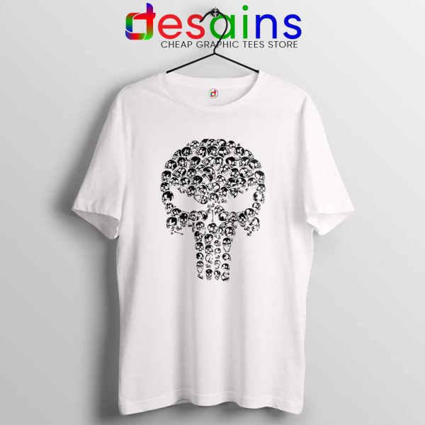 Punisher Skull Symbol White Tshirt Marvel Comics Cheap Tee Shirts