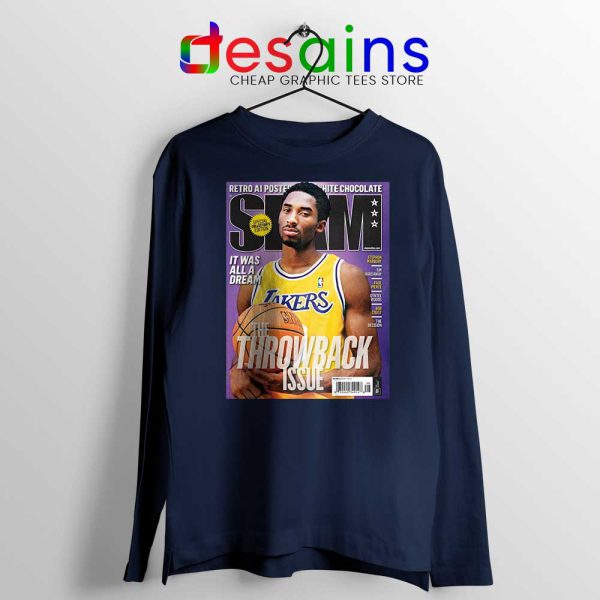 Slam Magazine Kobe Navy Long Sleeve Tshirt Black Mamba Kobe Retro