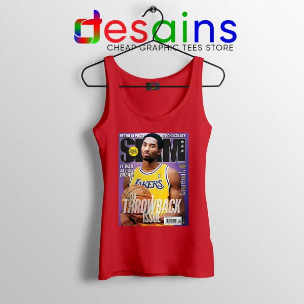 Slam Magazine Kobe Red Tank Top Black Mamba Retro Tops Shirts