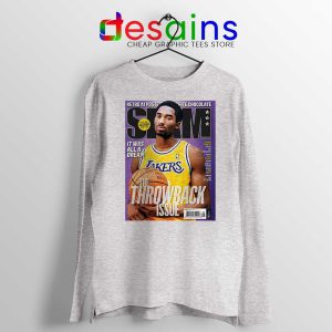 Slam Magazine Kobe Sport Grey Long Sleeve Tshirt Black Mamba Kobe Retro