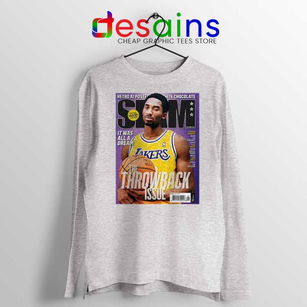 Slam Magazine Kobe Sport Grey Long Sleeve Tshirt Black Mamba Kobe Retro