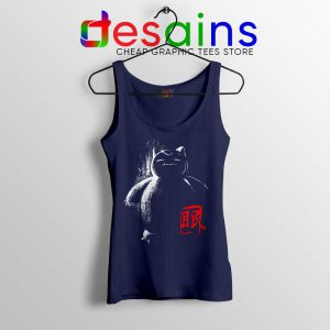 Sleep Snorlax Monster Navy Tank Top Japanese Pokemon Cheap Tops