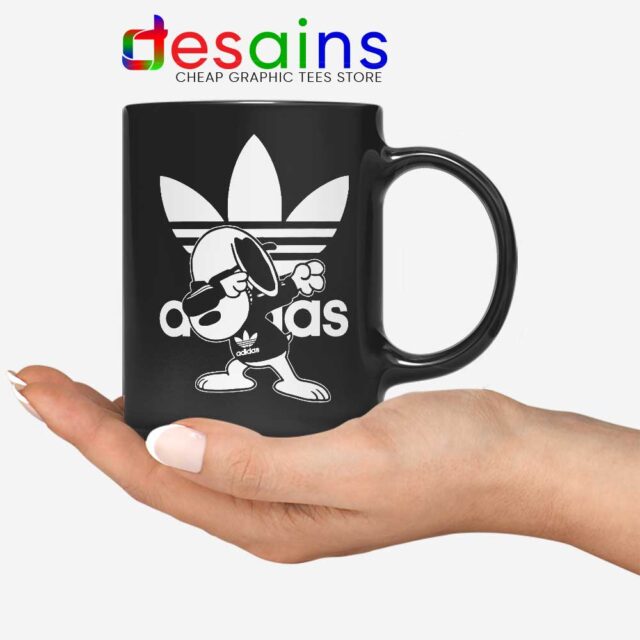 Snoopy Dab Three Stripes Mug Funny Adidas Dog Coffee Mugs
