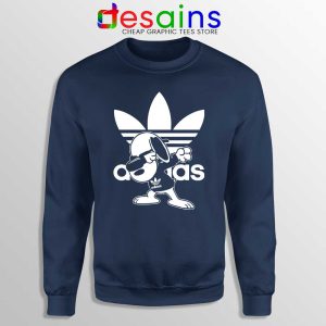 Snoopy Dab Three Stripes Navy Sweatshirt Funny Adidas Dog Sweaters