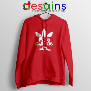 Snoopy Dab Three Stripes Red Hoodie Funny Adidas Dog Jacket