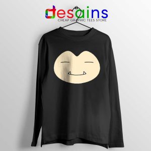 Snorlax Pokemon Go Black Long Sleeve Tshirt Snorlax Face Tees