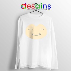 Snorlax Pokemon Go White Long Sleeve Tshirt Snorlax Face Tees