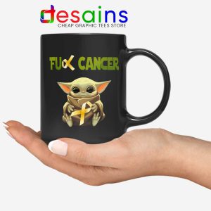 The Child does not like Cancer Black Mug Baby Yoda Coffee Mugs