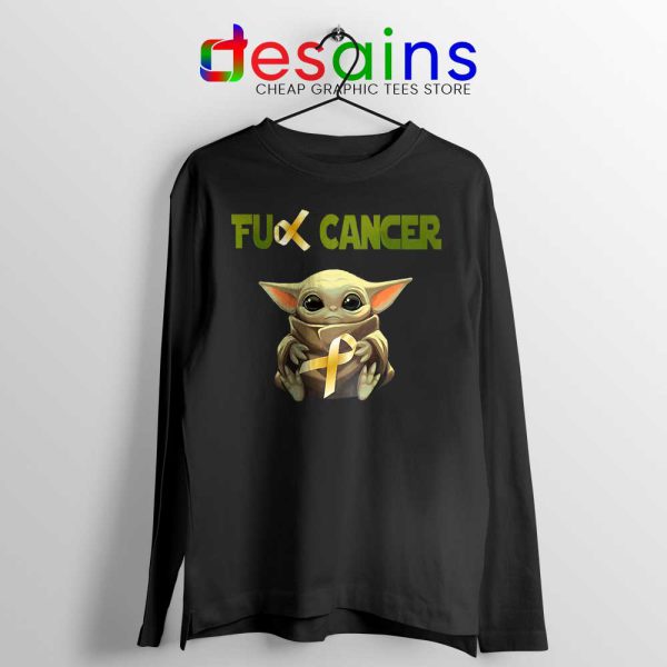 The Child does not like Cancer Long Sleeve Tee Baby Yoda